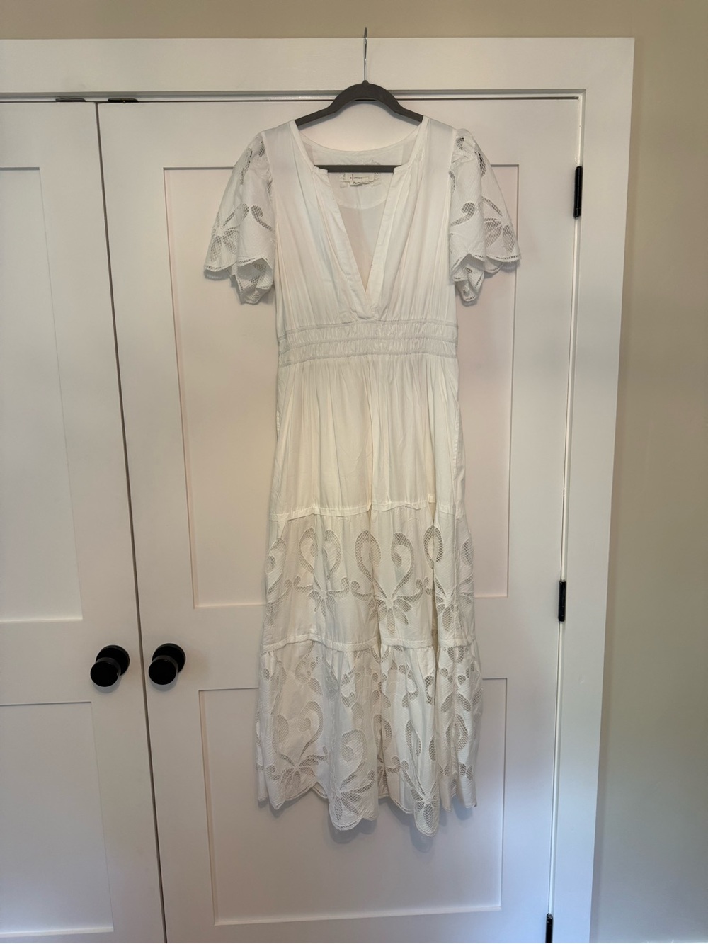 Anthropologie Somerset Maxi Dress White Eyelet